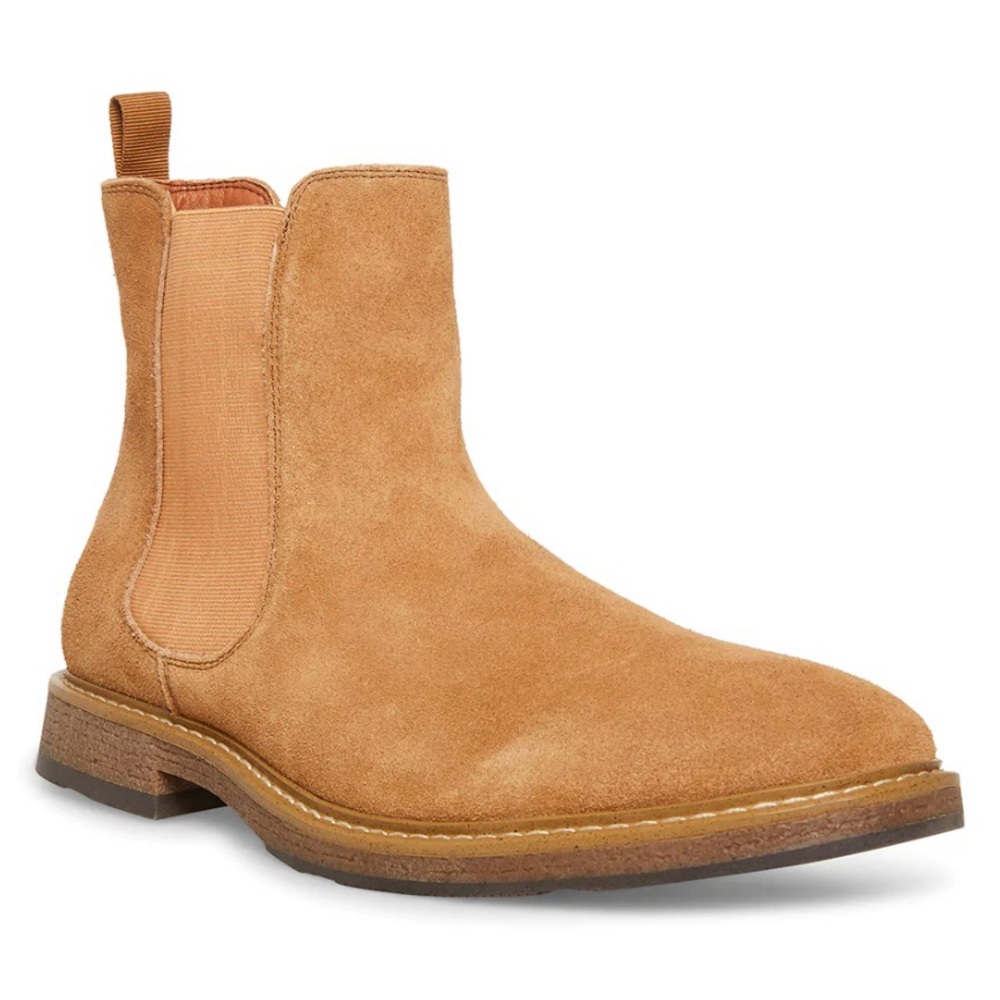 Steve Madden Pedro Tan Suede Chelsea Boots